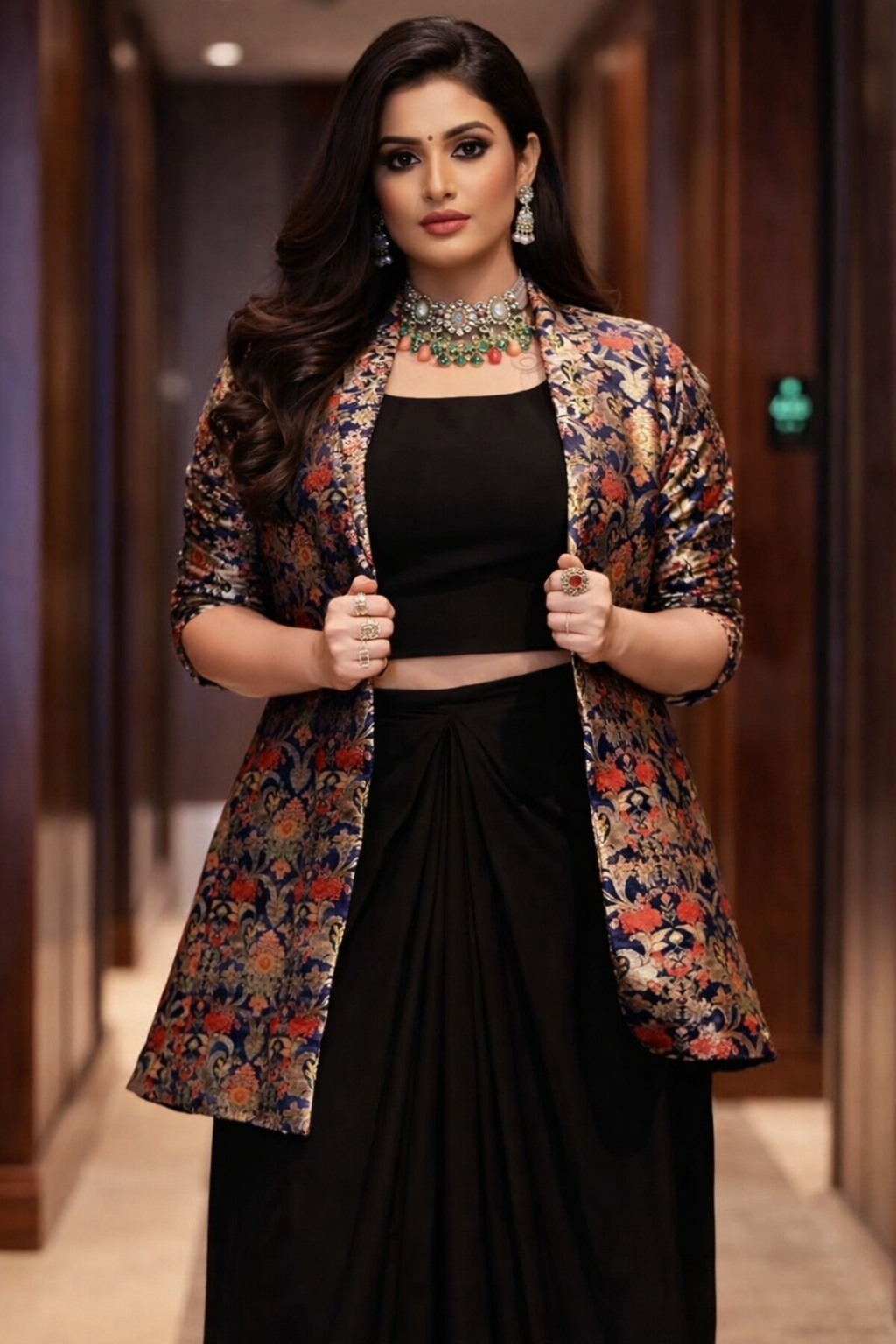 Kavya Noir Layered Set