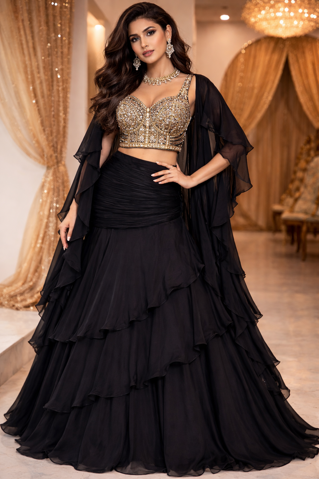 Noir Zareen Lehenga