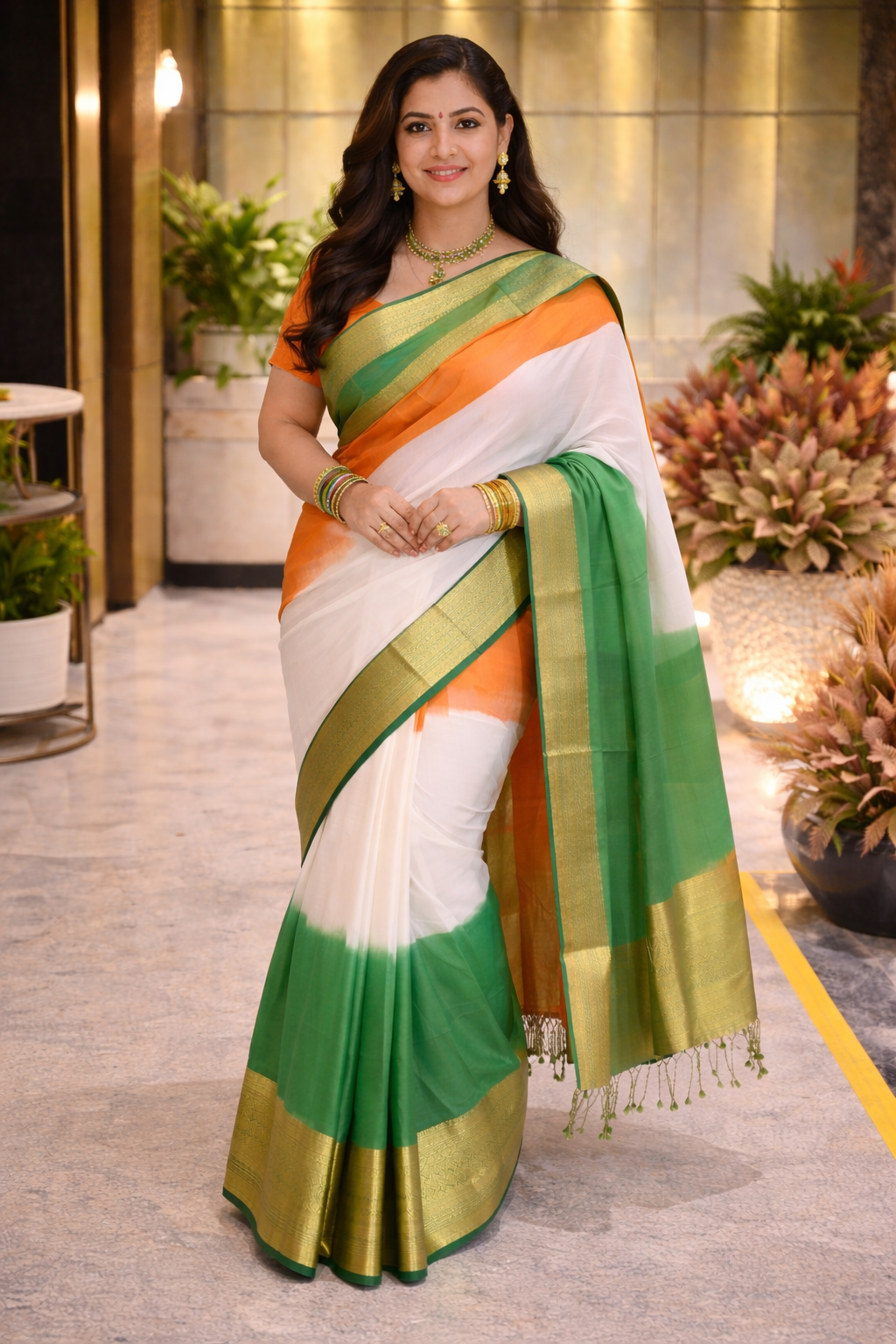 Tricolor Shakti Saree