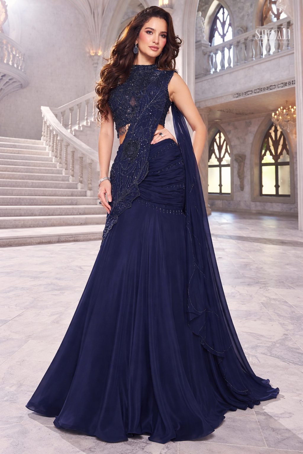 Neelaya Noir Draped Saree