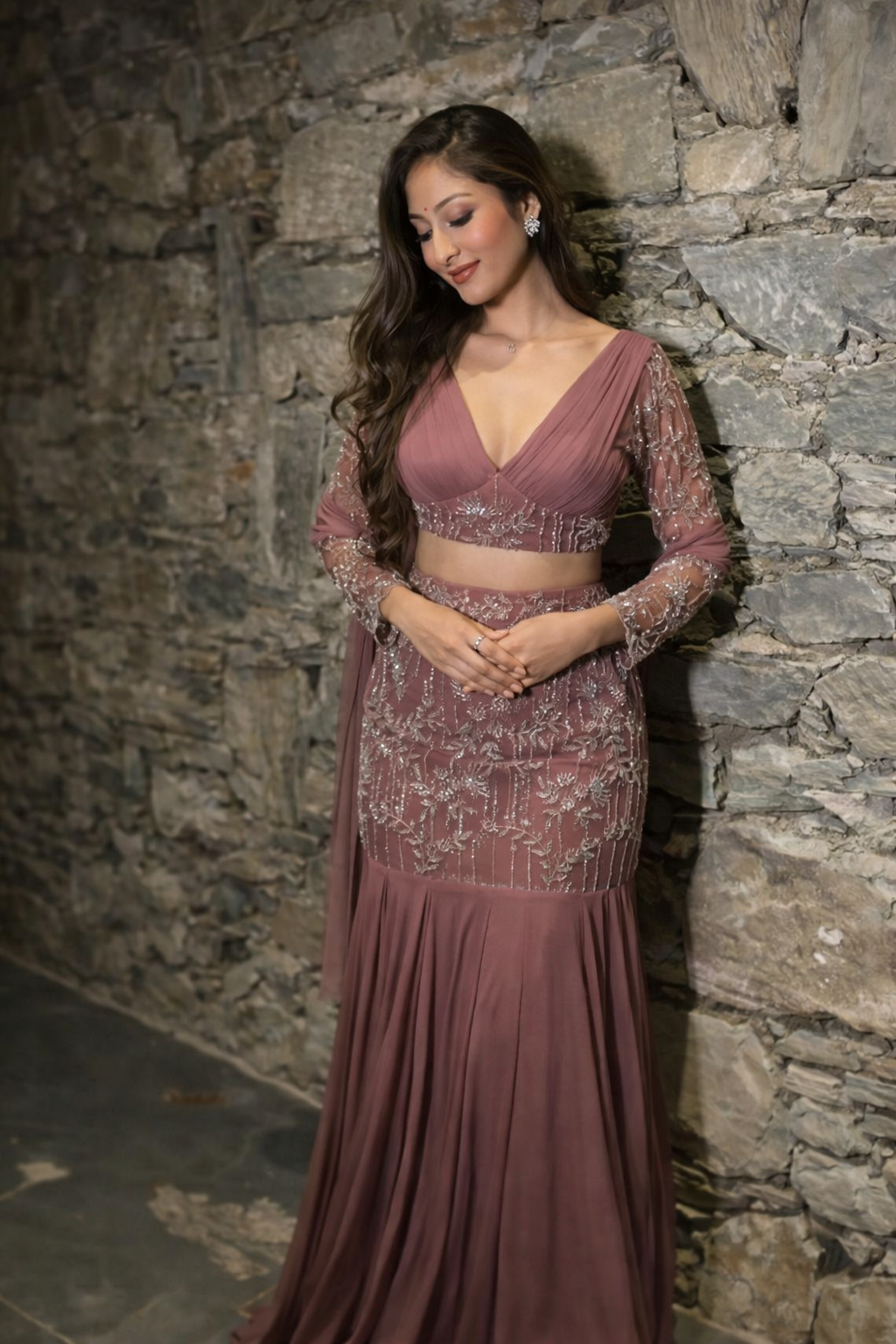 Roohani Mauve Lehenga